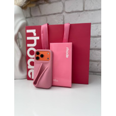 Подарунковий набір RHODE Ribbon рожевий з чохлом на iPhone и пакет